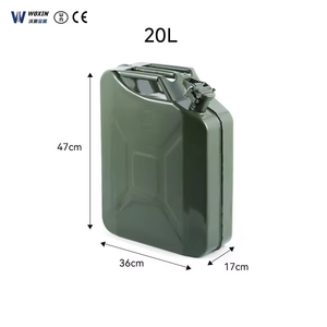 Bidón Metálico Negro Estándar de la ONU para Autos de Carreras Vp, Tanque Portátil de Gasolina con Grifos para 20 Litros - Product Image 1