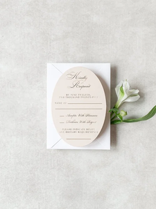 Suite d'illustrations personnalisées pour lieu de réception, invitations de mariage en acrylique de luxe avec dorure à chaud et impression aquarelle, avec enveloppe - Product Image 5