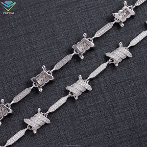 Factory Ship Hip Hop Diamond Jewelry VVS D Color Moissanite 925 <b>Silver</b> 8mm 18k Gold Plated for <b>Men</b> Knots Link Cuban <b>Bracelet</b> - Product Image 3
