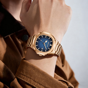 럭셔리 캐주얼 시계 최고 브랜드 패션 스퀘어 다이얼 스테인레스 스틸 캘린더 빛나는 방수 남성 시계 남성 시계 - Product Image 5