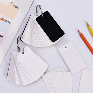 Customizable Blank Flash Cards with Ring, Heavy <b>Cardstock</b> Study Cards for Kids Learning and DIY Memory Notes - Product Image 3