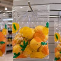 Sac d'emballage pour gâteaux aux fruits, imprimé en sérigraphie sur mesure, transparent, perforé, respirant, pochette OPP+CPP, produits frais, écologique