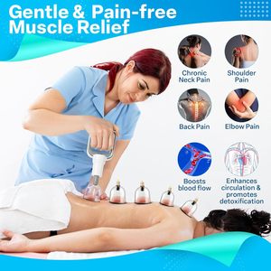 ODM/OEM Set di 18 Coppette per Massaggio, Strumento Cinese per Coppettazione Muscolare con Pompa a Vuoto, Coppette in Silicone per Riduzione della Cellulite a Casa - Product Image 2