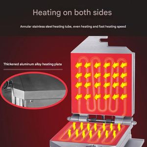 Machine à gaufres électriques professionnelles en acier inoxydable de qualité supérieure pour fruits de mer, coquilles Saint-Jacques et crevettes - Product Image 2
