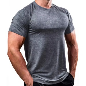 Ventes en gros de t-shirts de sport pour hommes personnalisés à bas prix, 100% polyester, t-shirts de sport, élasthanne, athlétique, séchage rapide, t-shirts pour hommes - Product Image 2