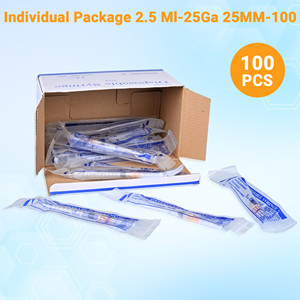 <span class=keywords><strong>Seringue</strong></span> vétérinaire jetable en plastique avec embout Luer Lock, 2,5 ml, <span class=keywords><strong>25G</strong></span>, utilisation multi-animaux, équipement médical - Product Image 4