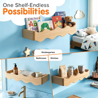 Étagère à livres en bois massif pour chambre d'enfant, étagères flottantes pour chambre d'enfant, étagère murale pour chambre d'enfant, étagère murale pour livres de bébé