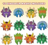 12 pièces léger Eva mousse dinosaure masque créatif enfant fête & Cosplay drôle masques joyeux pour les enfants