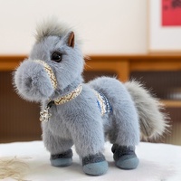 Peluche super douce en forme de cheval, mascotte de l'année du Cheval 2026, avec rembourrage en coton PP, 23 cm, accessoires pour enfants