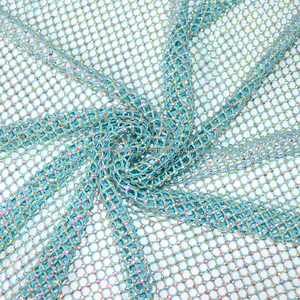 SS12 High Quality Rhinestone Mesh Fabric Shining Crystal Sparkle Mesh Fabric