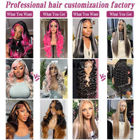 Wig Rambut Asli Brasil PrePlucked Virgin Raw Human Hair Lace Front Deep Curly Transparan HD untuk Lace 13x6 Panjang Hitam Wanita