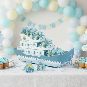 Sacchetti Regalo in Cartone Azzurro FAVOR SHIP Eleganti e Versatili - Product Image 3