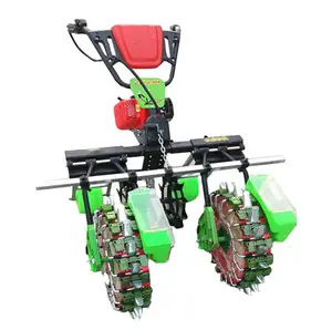 Farm hand push 2 row gasoline corn peanut seeder machine beans grains vegetables multi planter