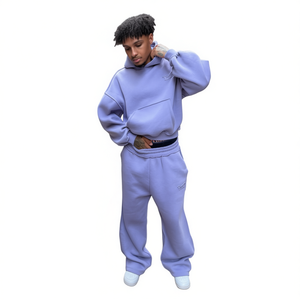 Survêtement unisexe de haute qualité avec logo personnalisé imprimé, à capuche, épais, respirant, à séchage rapide, 100% coton, pour l'hiver - Product Image 1