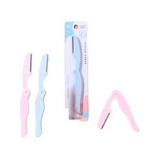 Depiladora Facial Plegable de Acero Inoxidable para Cejas, Mini Recortadora para Dermaplaning - Product Image 1