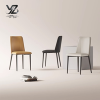 Chaises de salle à manger minimalistes Yazhi Style simple moderne Design minimaliste italien pour la maison Table à manger Hôtel Showroom avec dossier