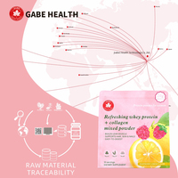 Bubuk Kolagen Whey Raspberry Lemon untuk Wanita Dewasa, Kebugaran Gym, Rambut, Kulit, Kuku Sehat, Pertumbuhan Otot, Bebas Gula, Mudah Dicerna