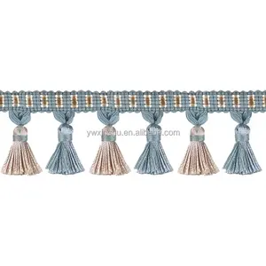 New home textile decoration tassel row two-color small hanging thread sofa furniture lace curtain accessories tasselS