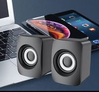 Mini cornes de basse d'ordinateur portables pour haut-parleur d'ordinateur portable avec prise USB 2.0 et 3.5mm haut-parleur d'éclairage LED RVB de jeu d'ordinateur de bureau