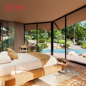 Tentes de <span class=keywords><strong>safari</strong></span> de glamping en plein air préfabriquées les moins chères avec fenêtres en verre pour les clients du <span class=keywords><strong>Kenya</strong></span> - Product Image 3