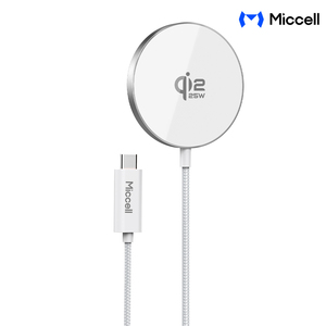 Miccell – Chargeur sans fil magnétique 3-en-1 25W à prix avantageux avec câbles <span class=keywords><strong>de</strong></span> données <span class=keywords><strong>de</strong></span> 1,2 m pour téléphone, montre et écouteurs - Product Image 1