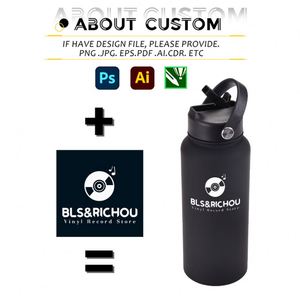 Bouteille d'eau isotherme personnalisée en acier inoxydable avec logo, grande capacité 1L, portable avec poignée et paille, vente en gros - Product Image 3