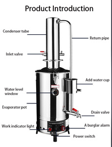 Dispositivo Ter destilado eléctrico de acero inoxidable de laboratorio para el control automático del Ter de ebullición antiseco doméstico - Product Image 5
