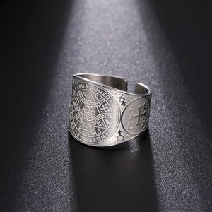 Bague Myshape Tetragrammaton, Amulette Pentagramme, Bague Pentacle, le Nom du Dieu Ancien, Acier Inoxydable, Bijoux Wiccan de <span class=keywords><strong>Salomon</strong></span> - Product Image 5