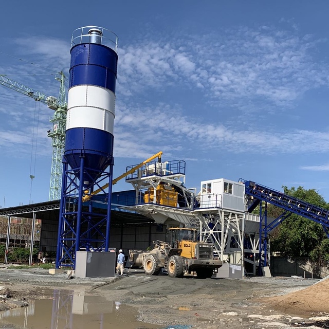 Ready Mix Concrete Batching Plant 50m3 /h Mini Concrete Plant