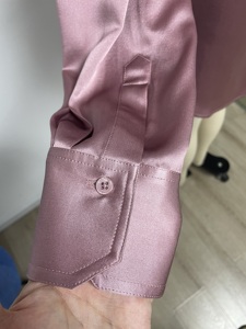 Camicia da <span class=keywords><strong>Donna</strong></span> <span class=keywords><strong>in</strong></span> <span class=keywords><strong>Seta</strong></span> 100% Satinata, Semplice, Casual, Aderente, Traspirante, Comoda, con Bottoni, Maniche Lunghe, Autunnale, Tinta Unita - Product Image 5