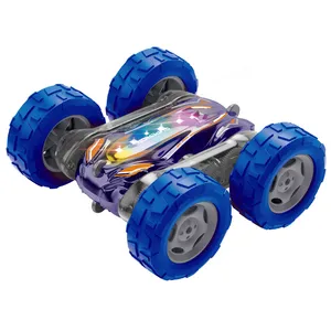 Nuovo 4WD 2.4Ghz doppia faccia 360 gradi rotanti RC auto con fari restituiscono regali per bambini telecomandati auto giocattoli