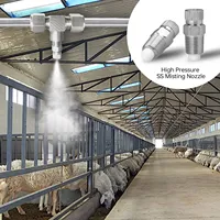 Système de refroidissement et de brumisation pour volailles Lisen LS-220 pour l'efficacité des serres d'élevage, couverture de 90 à 150 m², montage mural
