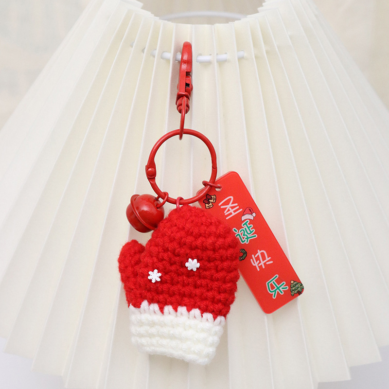 Gants de Noël avec boucle tête de chien