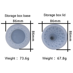 YS boîte de rangement bougie <span class=keywords><strong>plâtre</strong></span> moules goutte maquillages porte-bijoux étui Silicone moule bricolage artisanat décorations pour la maison outils de coulée - Product Image 4