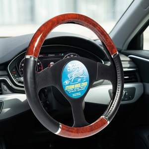 Housse de volant en PVC marron, garniture intérieure automobile haut de gamme, ajustement universel, vente en gros - Product Image 4