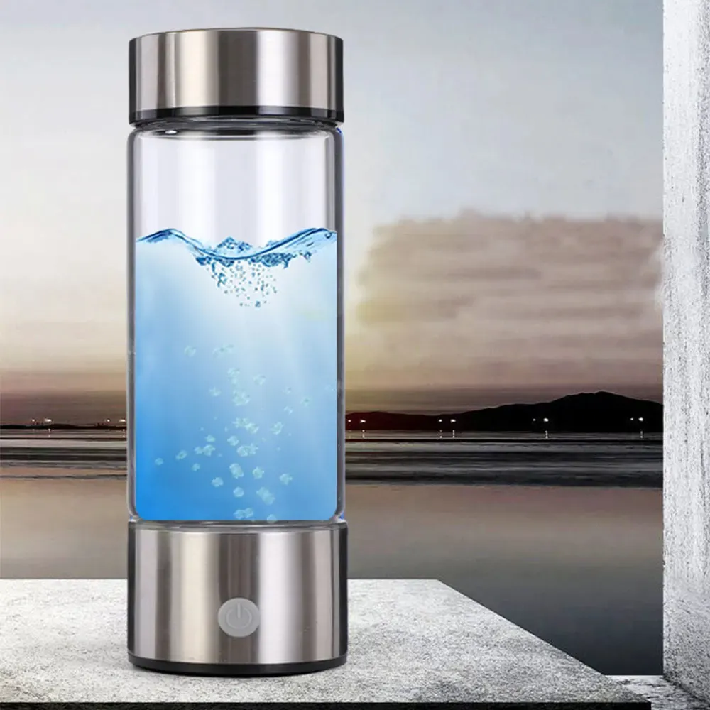 Botol air hidrogen portabel, pembuat Ionizer air/Generator Super antioksidan ORP botol air hidrogen 420ML