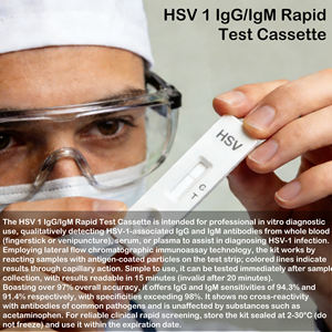 Test rapide Vivatest HSV-1 et HSV-2 IgG/IgM, bon prix, kit de test de l'herpès pour usage domestique - Product Image 2