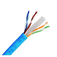 Kabel Jaringan CAT6 Indoor Berkinerja Tinggi, Tersedia di Pabrik, UTP Konduktor Solid CCA 8 Konduktor Panjang 300m Warna Biru