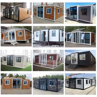 Casas Contenedor de 3 Dormitorios y 2 Baños, Casa de Lujo de 40 pies, Casa Plegable Prefabricada de 20 pies, Casa Contenedor Prefabricada Expandible