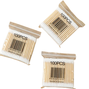 Coton-tiges de haute qualité en bambou écologique avec bâtonnet en bois pour le nettoyage - Product Image 1