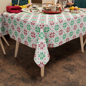 Hipeas personalizzato rettangolo PE tovaglia di plastica impermeabile <span class=keywords><strong>buon</strong></span> <span class=keywords><strong>natale</strong></span> Design per la decorazione della tavola di <span class=keywords><strong>natale</strong></span> - Product Image 6