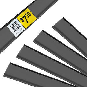 Custom Length Clear Plastic Price Rail Data <b>Strip</b> Self-Adhesive Scanner Tag Holder for Convenience Store Shelves - Product Image 5