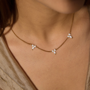 Gioielli dal Design Originale J&D, Raffinata Collana Classica Placcata Oro 18K in Acciaio Inossidabile con Perla Barocca in Vetro e Chiusura <span class=keywords><strong>a</strong></span> T - Product Image 5