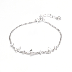 Rose Gold Plated Chain Bracelet With Amethyst Gemstone And <b>Initial</b> G Charm Minimalist Everyday Wear - Product Image 1