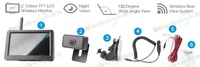 Kit de Cámara de Reversa Inalámbrica para Auto de 5 Pulgadas, Monitor de Visión Trasera CCD de 12V para GMC Savana