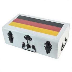 Germany Flag Theme <b>Trunk</b> <b>Box</b> Hot Selling Exclusive Quality Suitcase Best Selling Metal Custom <b>Storage</b> <b>Box</b> for Picnic - Product Image 1