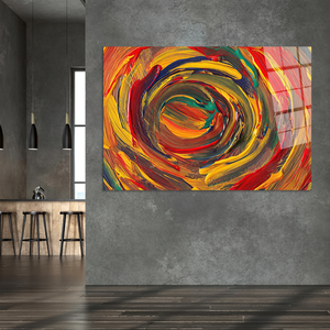 Vibrantes Espirales Abstractas: Arte Moderno Impreso en Lienzo, Arte en Vidrio Templado - Product Image 3