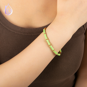 Đa màu sắc tre phân khúc Vòng đeo tay, trượt trên có thể điều chỉnh không Bangle - Product Image 3