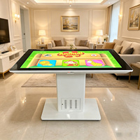 Table tactile interactive en forme de T de 55 pouces, table basse tactile, table de jeu tactile, table de jeu tactile éducative intelligente