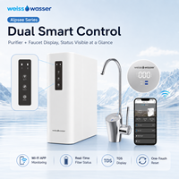 Système de filtration d'eau par osmose inverse sans réservoir à haut débit 800G, filtre à eau sous évier commercial avec robinet intelligent
